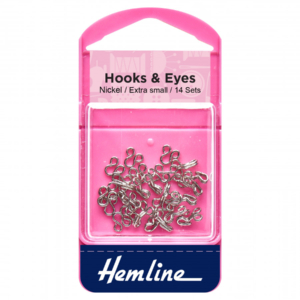 Hemline Hooks and Eyes - Nickel Size 0