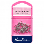 Hemline Hooks and Eyes - Nickel Size 1