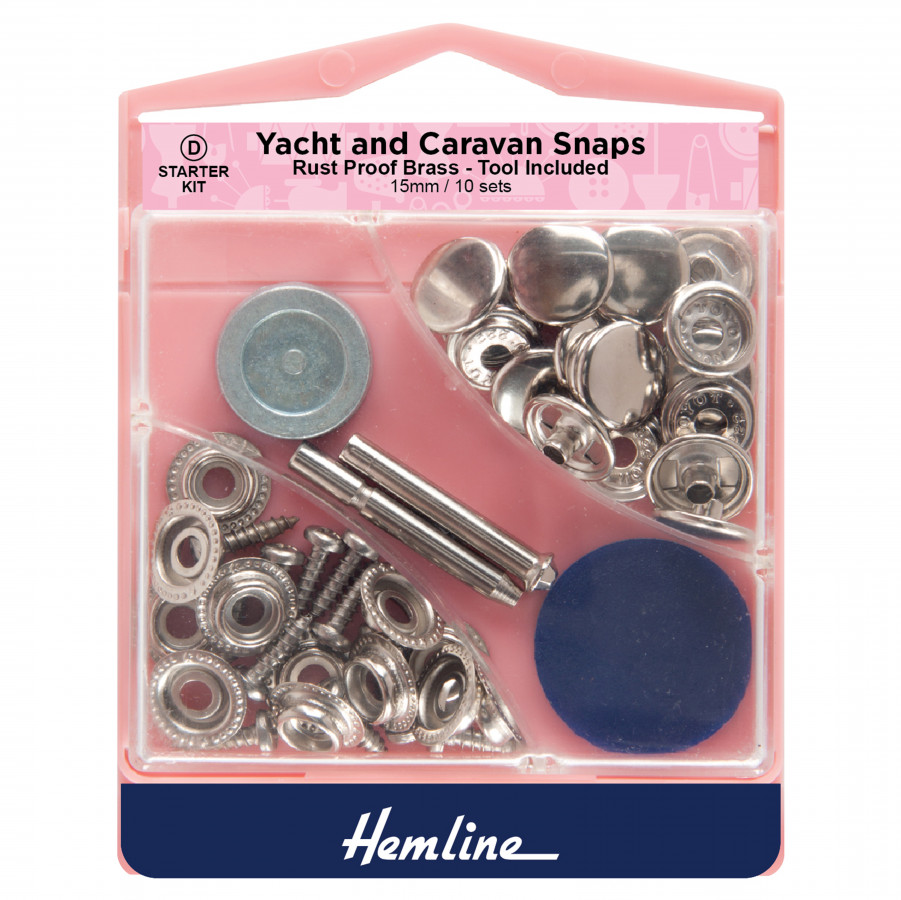 Hemline Yacht & Caravan Snaps Starter Set - Nickel - 15mm