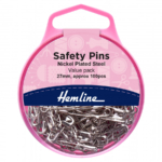Hemline Nickel Plated Safety Pins - 27mm Value Pack