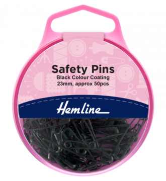 Safety Pins 23mm - Black (Pack of 50)