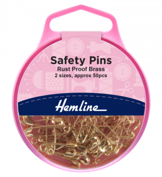 Hemline Rustless Brass Safety Pins - Assorted