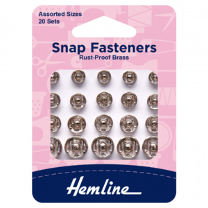 Hemline Sew-On Snap Fasteners - Nickel Assorted Pack