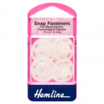 Hemline Sew-On Plastic Snap Fasteners - Clear 21mm
