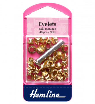 Hemline Eyelets - Gold/Brass - 5.5mm