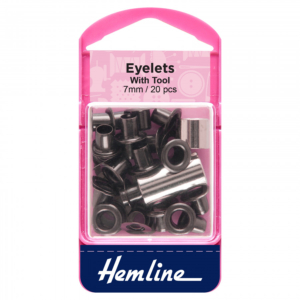 Hemline Eyelets - Black - 7.0mm