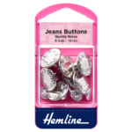 Hemline Jeans Buttons - Nickel - 16mm