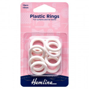 Plastic Rings for Curtains & Tie Backs 15mm (Pack of 10)