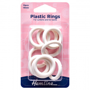Plastic Rings for Curtains & Tie Backs 19mm (Pack of 10)