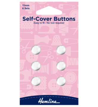 Hemline Metal Top Self-Cover Buttons - 11mm
