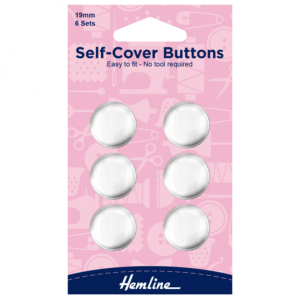 Hemline Metal Top Self-Cover Buttons - 19mm