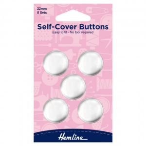 Hemline Metal Top Self-Cover Buttons - 22mm