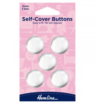 Hemline Metal Top Self-Cover Buttons - 22mm