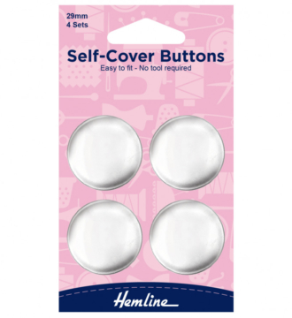 Hemline Metal Top Self-Cover Buttons - 29mm