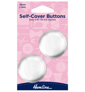 Hemline Metal Top Self-Cover Buttons - 38mm