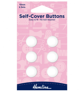 Hemline Nylon Self-Cover Buttons - 15mm