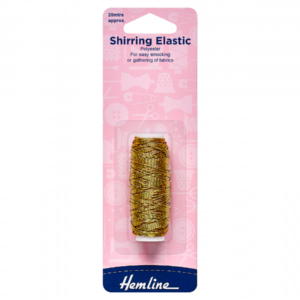 Hemline Shirring Elastic - Gold - 0.75mm x 20m
