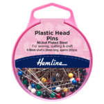 Hemline Plastic Headed Pins - 38mm