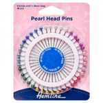 Hemline Pearl Headed Pins on Pin Wheel - 38mm - Assorted 40pcs