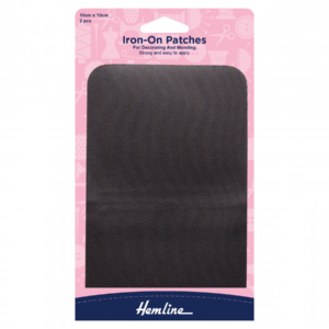 Cotton Twill Patches - Dark Grey (10cm x 15cm)