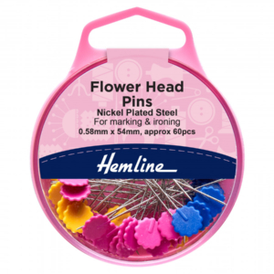 Hemline Flower Head Pins - 54mm