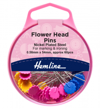 Hemline Flower Head Pins - 54mm
