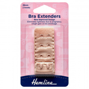 Hemline Bra Back Extenders 28mm - Nude