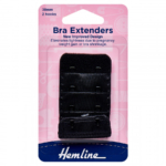 Hemline Bra Back Extenders 38mm - Black