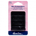 Hemline Bra Back Extenders 50mm - Black