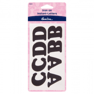 Hemline Iron-On Instant Letters - Black