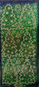 Starform Holographic Green Christmas Trees & Stars