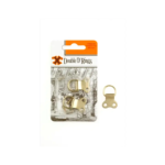 Picture Hanging Brass Plated Double 'D' Rings