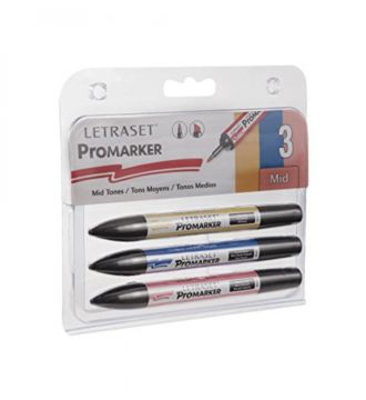 Letraset ProMarker Set of 3 Mid Tones