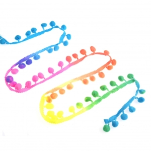 Neon Pom Pom Trimming Per Metre