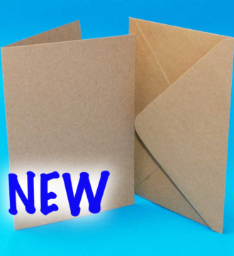 Pack of 25 7"x10" Blank Cards & Envelopes - Kraft / Natural