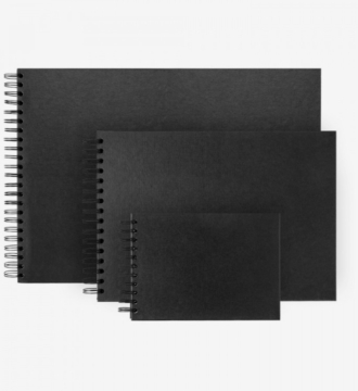 Black Spiral Bound Card Book