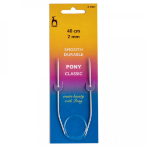 Pony Circular Knitting Needles - Fixed 40cm