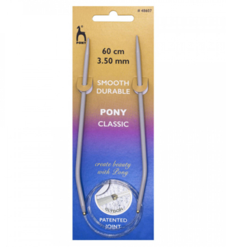 Pony Classic Circular Fixed Knitting Needles 60cm