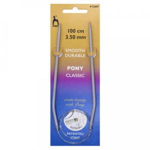 Pony Classic Circular Fixed Knitting Needles 100cm