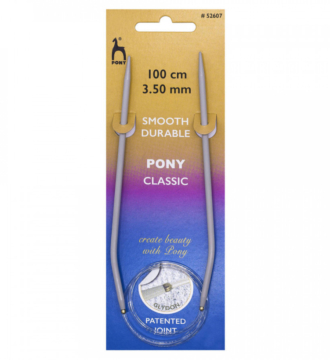 Pony Classic Circular Fixed Knitting Needles 100cm