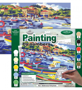 Adult Paint By Numbers Mediterranean Fishing Boat