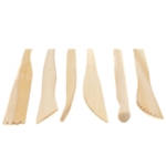 Clay Modelling Tools Wooden Pk 6