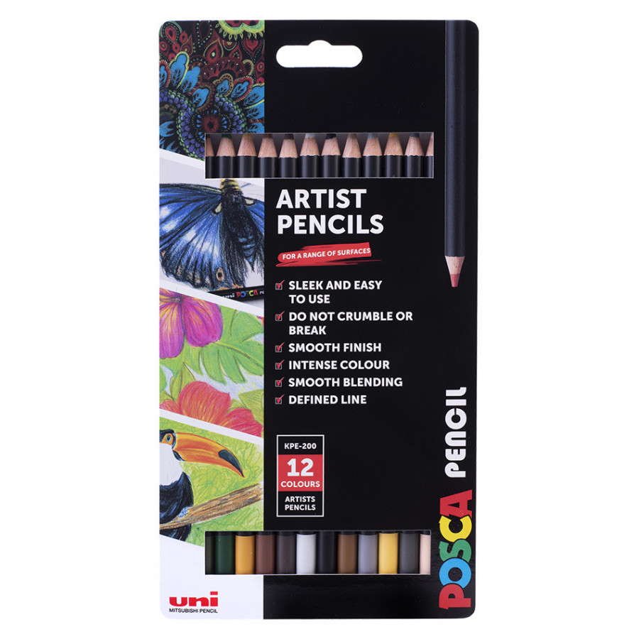 POSCA Pencils - Set of 12 Terra Colours