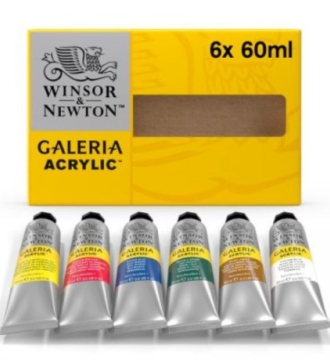 Winsor & Newton Galeria Acrylic 6 x 60ml Tube Set