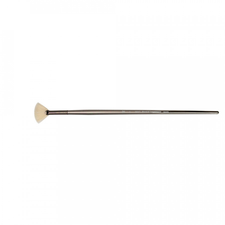 Zen™ White Bristle Fan Brush (Long Handle)