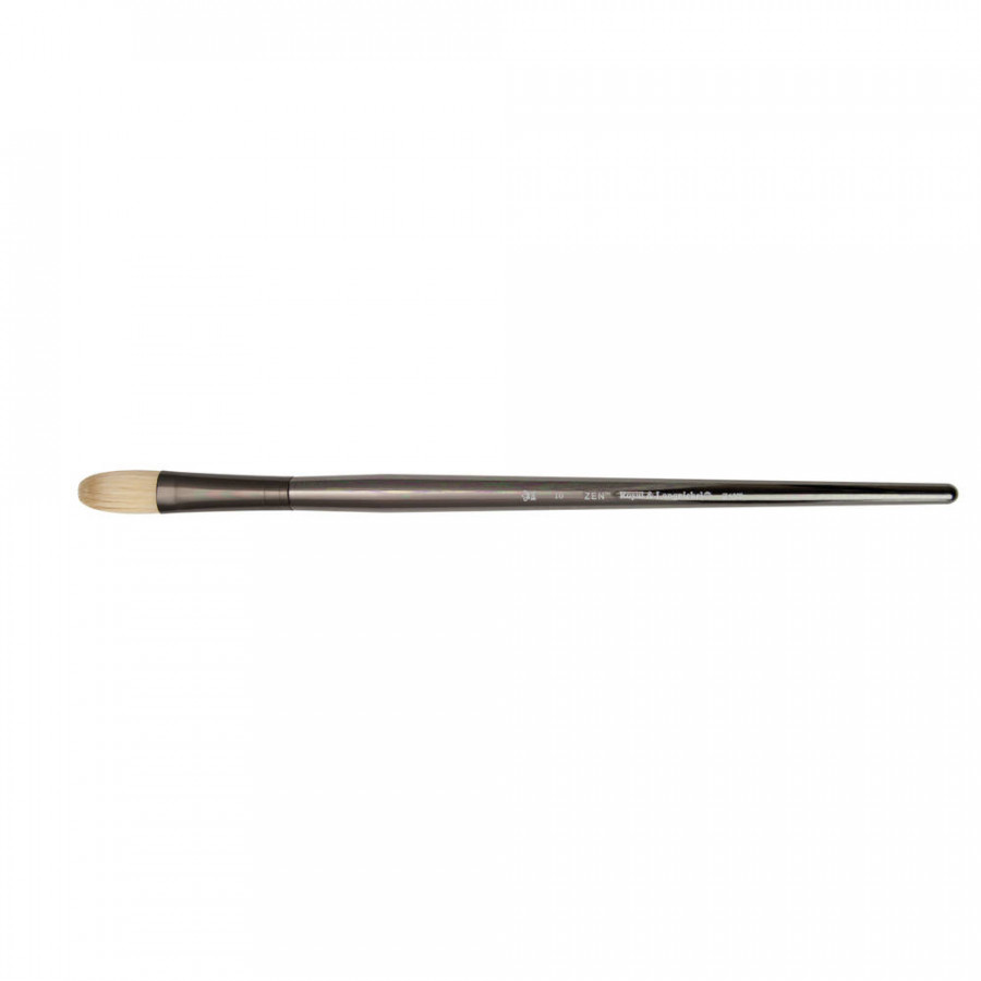 Zen™ White Bristle Filbert Brush (Long Handle)
