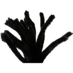 Chenille Stems Black - 30cm x 15mm - pk of 15