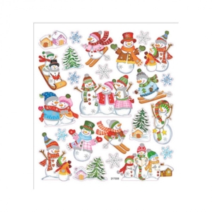 Stickers Snowmen On Skis