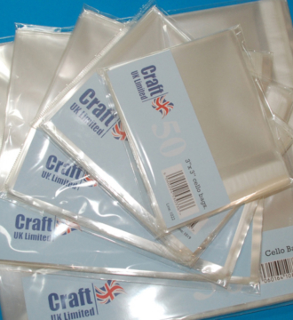Pack of 50 Cellophane Bags for Cards 10"x7"