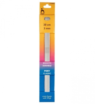 Pony Classic Double Pointed Knitting Pins (Set of 4) 20cm